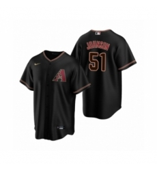 Men's Arizona Diamondbacks #51 Randy Johnson Nike Black Replica Alternate Jersey