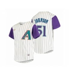 Men's Arizona Diamondbacks #51 Randy Johnson Nike Cream 2020 Cooperstown Collection Alternate Jersey