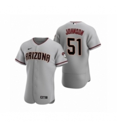 Men's Arizona Diamondbacks #51 Randy Johnson Nike Gray Authentic 2020 Road Jersey