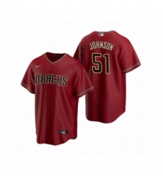 Men's Arizona Diamondbacks #51 Randy Johnson Nike Red Replica Alternate Jersey