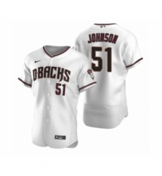 Men's Arizona Diamondbacks #51 Randy Johnson Nike White Crimson Authentic 2020 Home Jersey