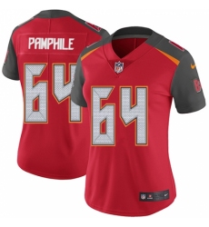 Women's Nike Tampa Bay Buccaneers #64 Kevin Pamphile Red Team Color Vapor Untouchable Limited Player NFL Jersey