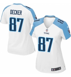 Women's Nike Tennessee Titans #87 Eric Decker Game White NFL Jersey