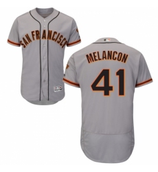 Men's Majestic San Francisco Giants #41 Mark Melancon Grey Flexbase Authentic Collection MLB Jersey