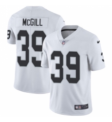 Youth Nike Oakland Raiders #39 Keith McGill White Vapor Untouchable Limited Player NFL Jersey