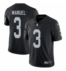 Youth Nike Oakland Raiders #3 E. J. Manuel Black Team Color Vapor Untouchable Limited Player NFL Jersey