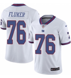 Men's Nike New York Giants #76 D.J. Fluker Elite White Rush Vapor Untouchable NFL Jersey