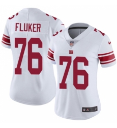 Women's Nike New York Giants #76 D.J. Fluker Elite White NFL Jersey