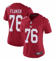 Women's Nike New York Giants #76 D.J. Fluker Red Alternate Vapor Untouchable Limited Player NFL Jersey