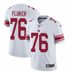 Youth Nike New York Giants #76 D.J. Fluker Elite White NFL Jersey