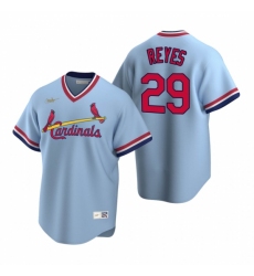 Men's Nike St. Louis Cardinals #29 Alex Reyes Light Blue Cooperstown Collection Road Stitched Baseball Jersey