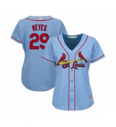 Women's St. Louis Cardinals #29 Alex Reyes Authentic Light Blue Alternate Cool Base Baseball Player Jersey