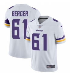 Men's Nike Minnesota Vikings #61 Joe Berger White Vapor Untouchable Limited Player NFL Jersey