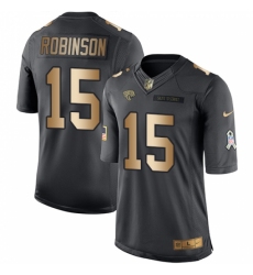 Youth Nike Jacksonville Jaguars #15 Allen Robinson Limited Black/Gold Salute to Service NFL Jersey