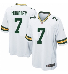 Men's Nike Green Bay Packers #7 Brett Hundley Game White NFL Jersey