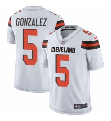 Youth Nike Cleveland Browns #5 Zane Gonzalez White Vapor Untouchable Limited Player NFL Jersey