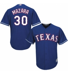 Men's Majestic Texas Rangers #30 Nomar Mazara Replica Royal Blue Alternate 2 Cool Base MLB Jersey