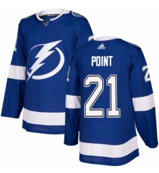 Men's Adidas Tampa Bay Lightning #21 Brayden Point Authentic Royal Blue Home NHL Jersey