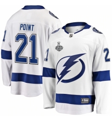 Men's Tampa Bay Lightning #21 Brayden Point Fanatics Branded White 2020 Stanley Cup Final Bound Away Player Breakaway Jersey