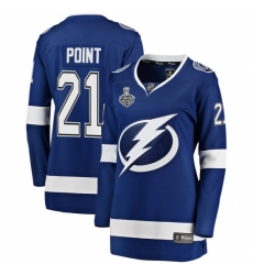 Women's Tampa Bay Lightning #21 Brayden Point Fanatics Branded Blue 2020 Stanley Cup Final Bound Home Player Breakaway Jersey