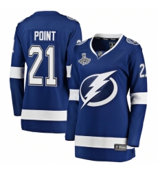 Women's Tampa Bay Lightning #21 Brayden Point Fanatics Branded Blue Home 2020 Stanley Cup Champions Breakaway Jersey