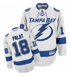 Men's Reebok Tampa Bay Lightning #18 Ondrej Palat Authentic White Away NHL Jersey