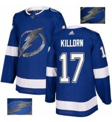 Men's Adidas Tampa Bay Lightning #17 Alex Killorn Authentic Royal Blue Fashion Gold NHL Jersey