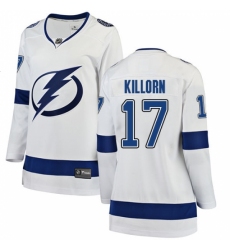 Women's Tampa Bay Lightning #17 Alex Killorn Fanatics Branded White Away Breakaway NHL Jersey