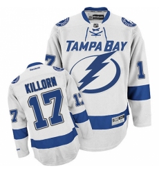 Youth Reebok Tampa Bay Lightning #17 Alex Killorn Authentic White Away NHL Jersey