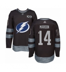 Men's Tampa Bay Lightning #14 Patrick Maroon Authentic Black 1917-2017 100th Anniversary Hockey Jersey