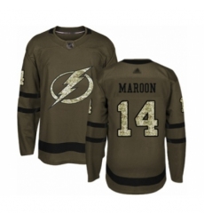 Men's Tampa Bay Lightning #14 Patrick Maroon Authentic Green Salute to Service Hockey Jersey