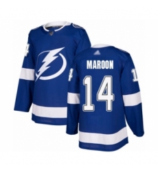 Men's Tampa Bay Lightning #14 Patrick Maroon Authentic Royal Blue Home Hockey Jersey