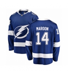 Men's Tampa Bay Lightning #14 Patrick Maroon Fanatics Branded Blue Home Breakaway Hockey Jersey