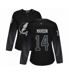 Women's Tampa Bay Lightning #14 Patrick Maroon Authentic Black Alternate Hockey Jersey