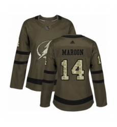 Women's Tampa Bay Lightning #14 Patrick Maroon Authentic Green Salute to Service Hockey Jersey