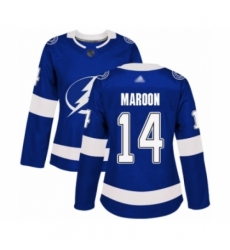 Women's Tampa Bay Lightning #14 Patrick Maroon Authentic Royal Blue Home Hockey Jersey