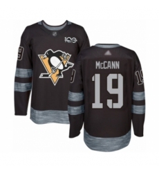 Men's Pittsburgh Penguins #19 Jared McCann Authentic Black 1917-2017 100th Anniversary Hockey Jersey