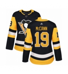 Women's Pittsburgh Penguins #19 Jared McCann Authentic Black Home Hockey Jersey