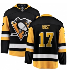 Men's Pittsburgh Penguins #17 Bryan Rust Fanatics Branded Black Home Breakaway NHL Jersey