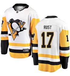 Men's Pittsburgh Penguins #17 Bryan Rust Fanatics Branded White Away Breakaway NHL Jersey