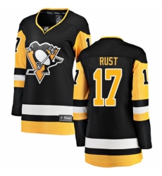 Women's Pittsburgh Penguins #17 Bryan Rust Fanatics Branded Black Home Breakaway NHL Jersey