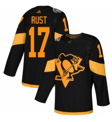 Youth Adidas Pittsburgh Penguins #17 Bryan Rust Black Authentic 2019 Stadium Series Stitched NHL Jersey