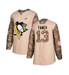 Men's Pittsburgh Penguins #13 Brandon Tanev Authentic Camo Veterans Day Practice Hockey Jersey