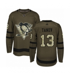 Men's Pittsburgh Penguins #13 Brandon Tanev Authentic Green Salute to Service Hockey Jersey