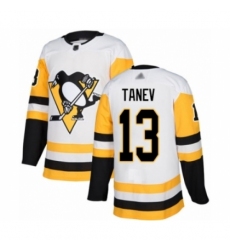 Men's Pittsburgh Penguins #13 Brandon Tanev Authentic White Away Hockey Jersey