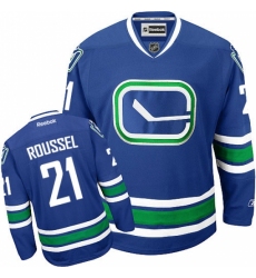 Men's Reebok Vancouver Canucks #21 Antoine Roussel Authentic Royal Blue Third NHL Jersey