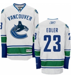 Men's Reebok Vancouver Canucks #23 Alexander Edler Authentic White Away NHL Jersey