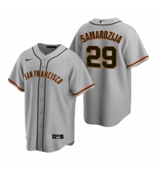 Men's Nike San Francisco Giants #29 Jeff Samardzija Gray Road Stitched Baseball Jersey