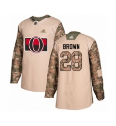 Youth Ottawa Senators #28 Connor Brown Authentic Camo Veterans Day Practice Hockey Jersey