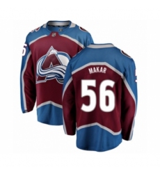 Men's Colorado Avalanche #56 Cale Makar Authentic Maroon Home Fanatics Branded Breakaway NHL Jersey